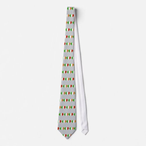 Irish and Italian Heart Flags Neck Tie