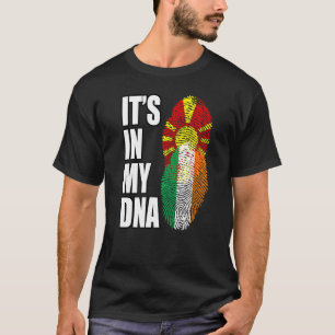 Irish And Macedonian Mix DNA Heritage Flag T-Shirt