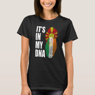 Irish And Macedonian Mix DNA Heritage Flag T-Shirt