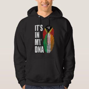 Irish And Timorese Mix DNA Flag Heritage Hoodie