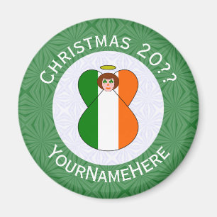 Irish Angel Christmas Flag Personalized Magnet