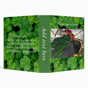 Irish Angel in Stained Glass on Clover Binder