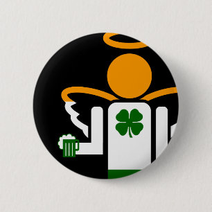 irish angel. pinback button