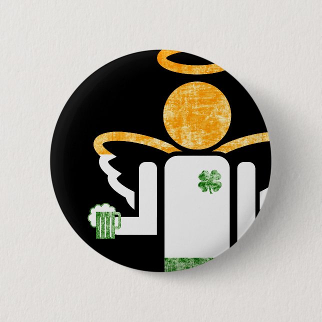 irish angel. pinback button (Front)