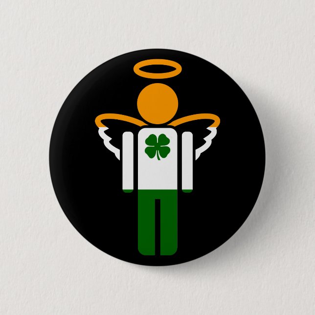 irish angel. pinback button (Front)