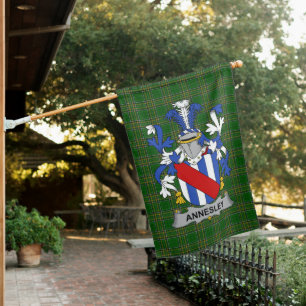 Irish Annesley Coat of Arms Family Crest Ireland House Flag