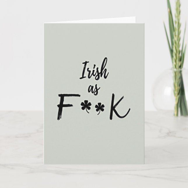 Irish As F Card (Front)