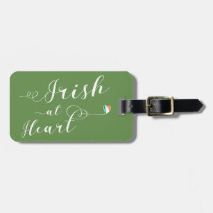 Irish At Heart Luggage Tag Template, Ireland