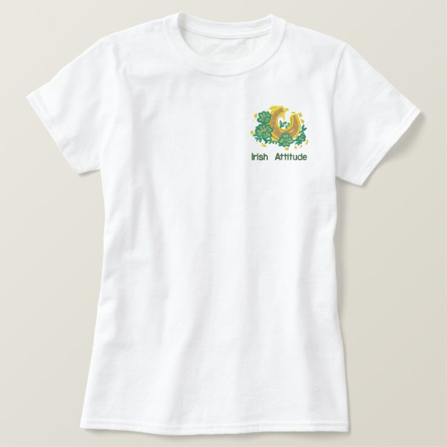 Irish Attitude Embroidered Shirt (Design Front)