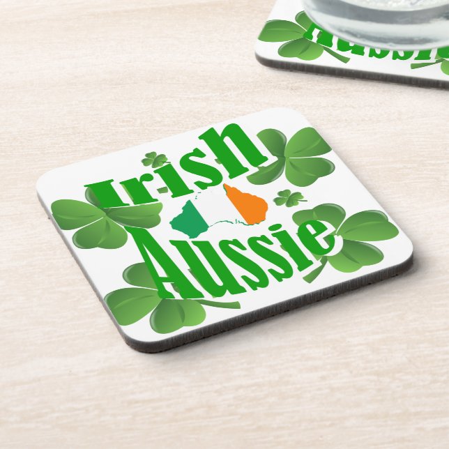 Irish aussie beverage coaster (Left Side)