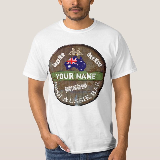 Irish Aussie pub sign T-Shirt (Front)
