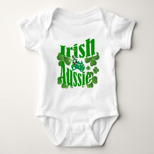 Irish Aussie St Patricks day Baby Bodysuit
