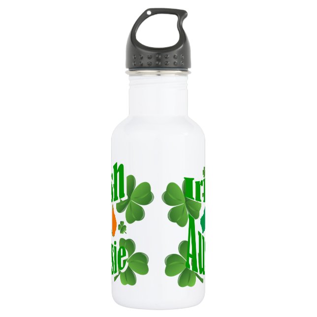 Irish aussie stainless steel water bottle (Front)