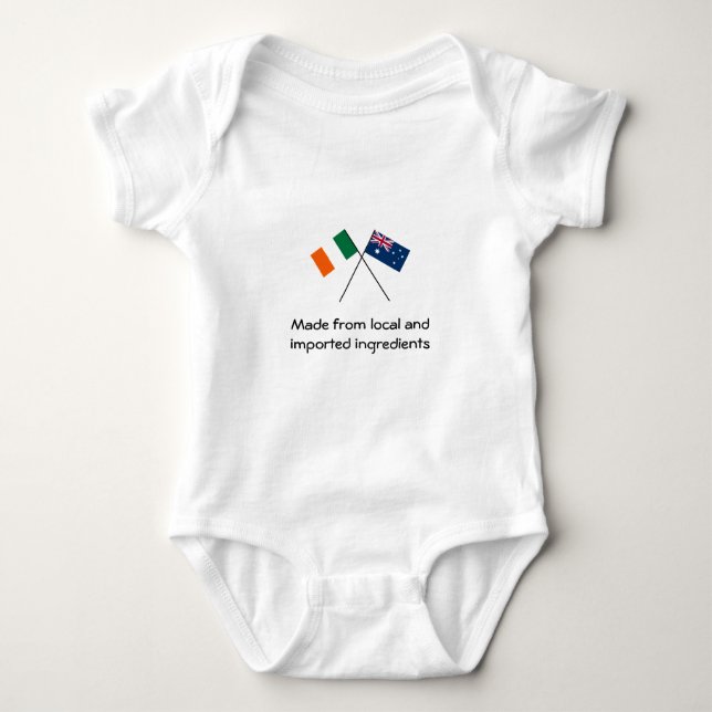 Irish Australian Baby Baby Bodysuit (Front)