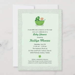Irish Baby Buggy Shower Invitation