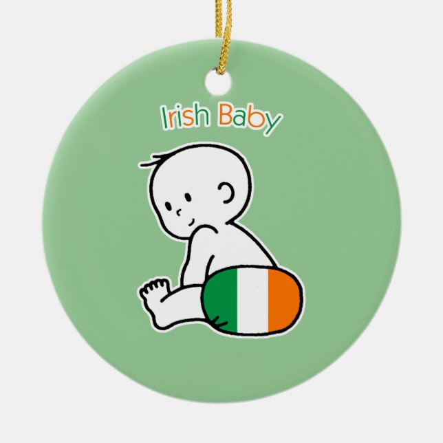 Irish Baby Ceramic Ornament (Front)