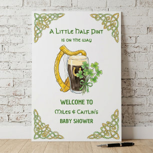Irish Baby Shower Little Half Pint Welcome Foam Board