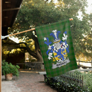 Irish Bagnall Coat of Arms Family Crest Ireland House Flag