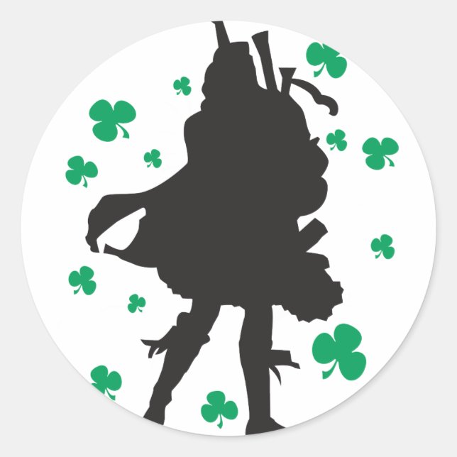 Irish Bagpiper Stickers (Front)