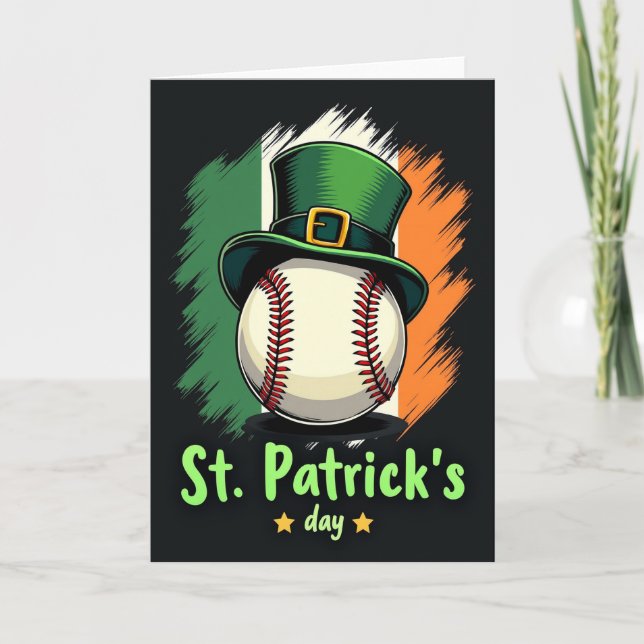 Irish Baseball Faux Gold Foil Card (Front)