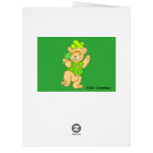 Irish Bear with Shamrock Giant Greeting Card (Back)