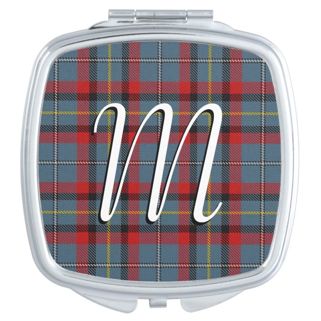 Irish Beauty Clan MacNamara Tartan Plaid Makeup Mirror (Front)
