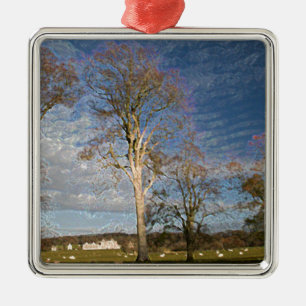 Irish Beech Trees Metal Ornament