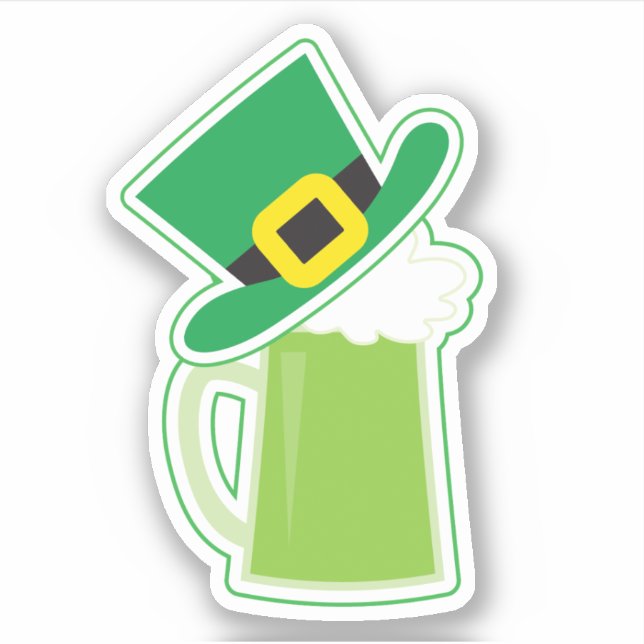 Irish Beer Contour Sticker (Front)