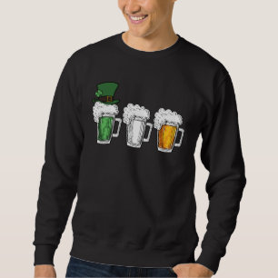 Irish Beer Ireland Flag St Patrick s Day Mens Wome Sweatshirt