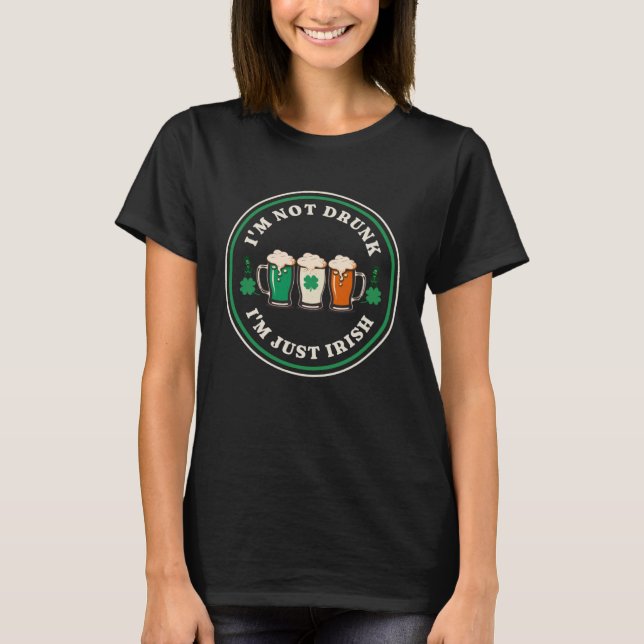 Irish Beer Ireland Flag St Patricks Day  Drinking  T-Shirt (Front)