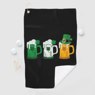 Irish Beer Ireland Flag St Patricks Day Leprechaun Golf Towel