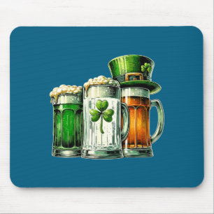 Irish Beer Ireland Flag St Patricks Day Mouse Pad