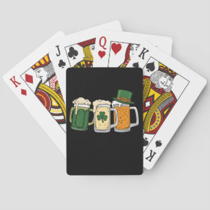 Irish Beer Ireland Flag St Patrick's Day Shamrock Poker Cards