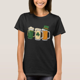 Irish Beer Ireland Flag St Patrick's Day Shamrock T-Shirt