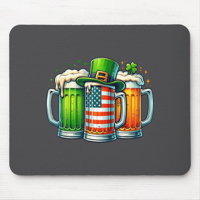 Irish Beer Ireland St Patricks Day Drinking Party  Mouse Pad (Front)
