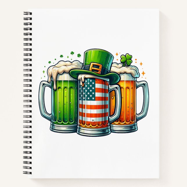 Irish Beer Ireland St Patricks Day Drinking Party Notebook (Front)
