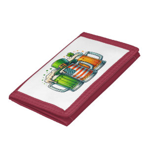 Irish Beer Ireland St Patricks Day Drinking Party Trifold Wallet
