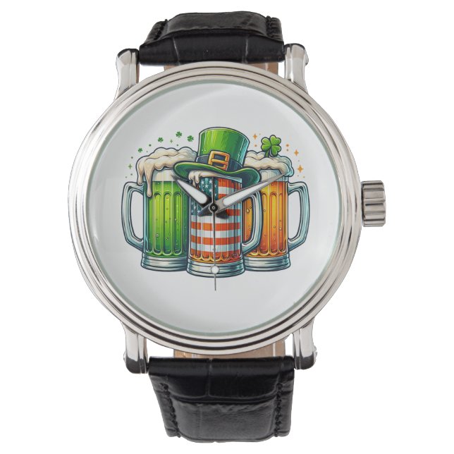 Irish Beer Ireland St Patricks Day Drinking Party Watch (Front)