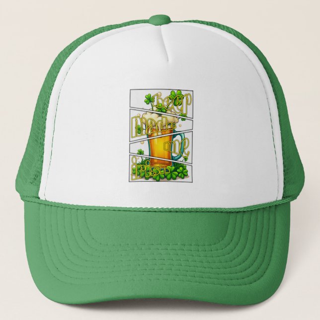 Irish Beer Mug St Patrick’s Day Shirt – boné Trucker Hat (Front)