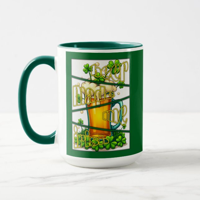 Irish Beer Mug St Patrick’s Day Shirt – caneca (Left)