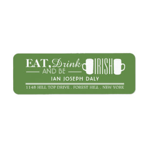 Irish Beer Mug St Patrick's Day Label