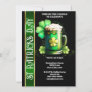 Irish beer shamrock clover green black Paddy's Day Invitation
