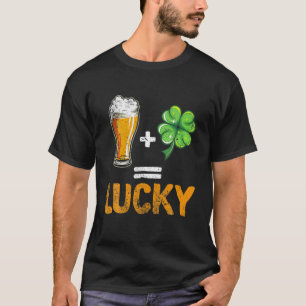 Irish Beer Shamrock For Luck St Patricks Day Men W T-Shirt