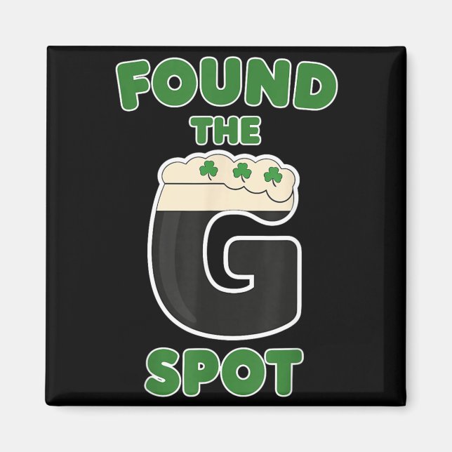 Irish Beer Shamrocks St Patricks Drinking Magnet (Front)