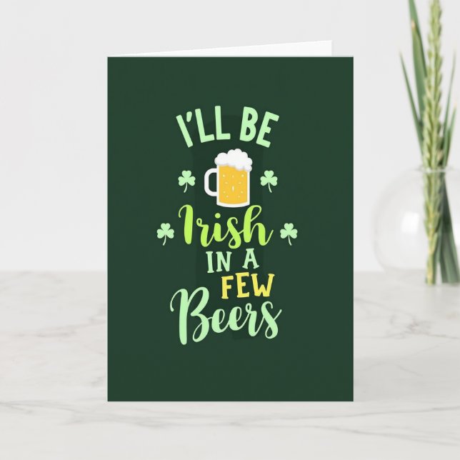 Irish Beer Typography Card (Front)