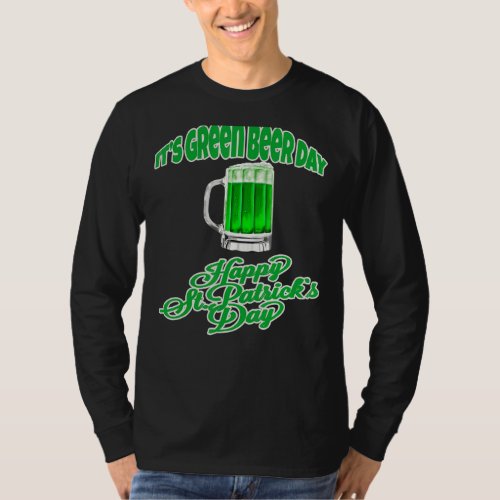 Irish Beerits Green Beer Day Happy St Patrick Day T_Shirt