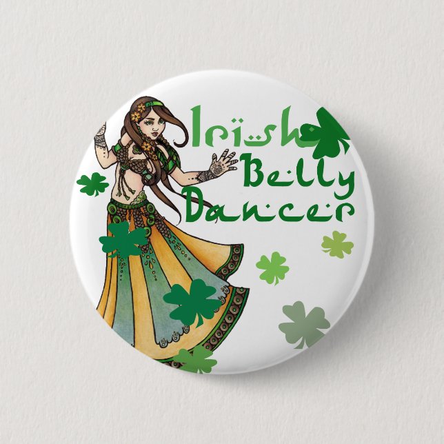 Irish Belly Dancer Button (Front)