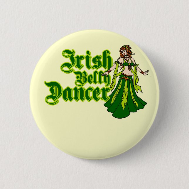 Irish Belly Dancer Pinback Button (Front)