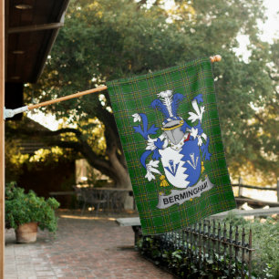  Irish Bermingham Coat of Arms Family Crest Irelan House Flag