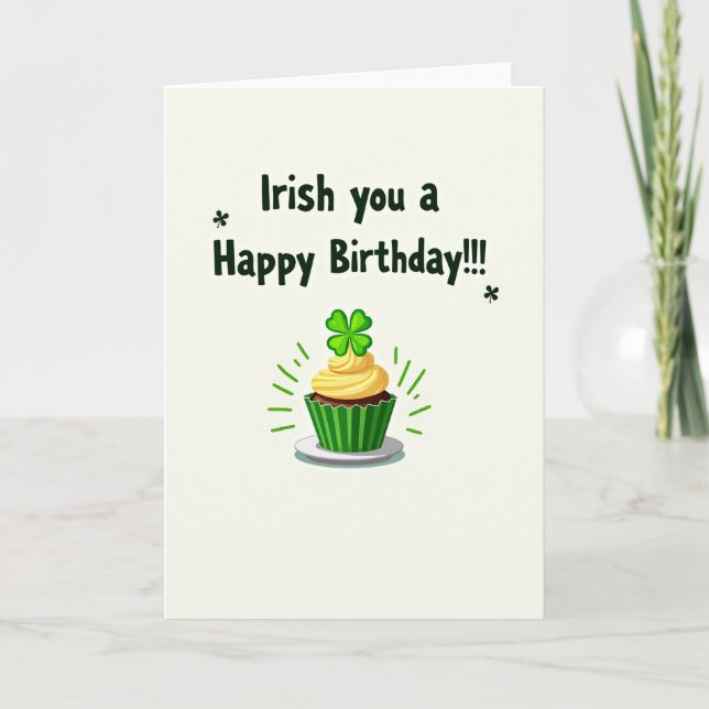 Irish Birthday Fun Card (Front)